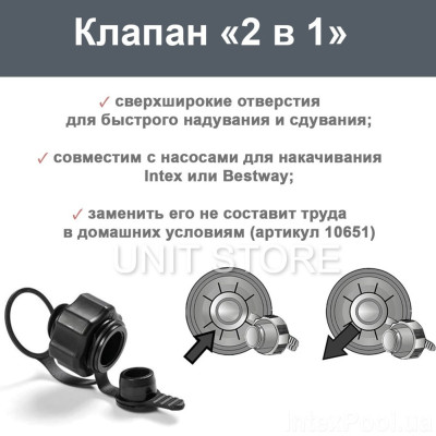Матрас надувной Надувные матрасы для сна двухместный Intex 183х203 Матрас-кровать с насосом
