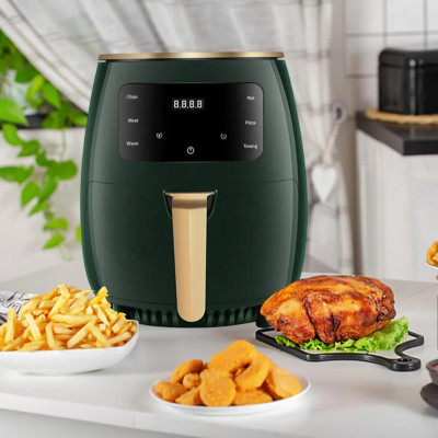 Аерофритюрниця безмасляна сенсорна Hoffmans HM-6018 мультипіч 2400W на 6л з таймером та знімною чашею