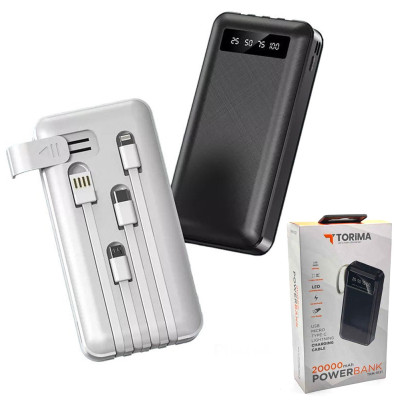 Повербанк TRM 1021 20000 mAh Power bank зарядний пристрій для телефону Micro USB Type C USB Lightning