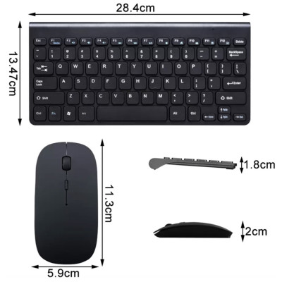 Клавиатура и мышь ультратонкая беспроводная Ultra thin Combo универсальная