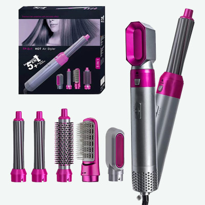 Мультистайлер 5в1 фен щітка Hot Air Styler набір для укладання волосся фен з насадками
