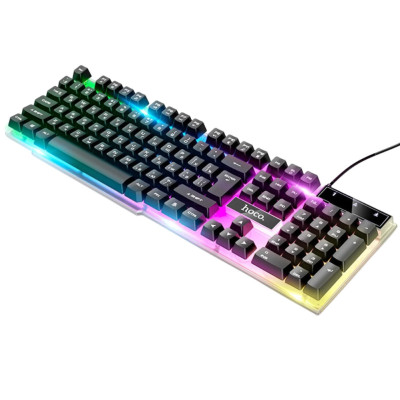 Клавіатура з мишкою настільна RGB підсвічуванням для ПК Hoco GM18 клава ігрова світлодіодна для комп'ютера