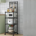 Стелаж підлоговий з гачками на 4 яруси Hook Storage Rack SKLM-21 Полиця стійка для кухні