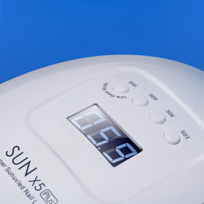 Лампа UV LED для манікюру та педикюру SUN X5 Plus настільна ультрафіолетова лампа 120W з датчиком руху