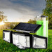 Вуличний потрійний прожектор із сонячною панеллю JB2188 Solar 136 SMD LED ліхтар із датчиком руху та пультом ДУ