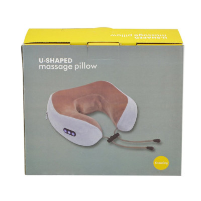 Массажная подушка подкова с эффектом памяти и вибрацией Upgrade Vibration Pillow виброподушка массажер