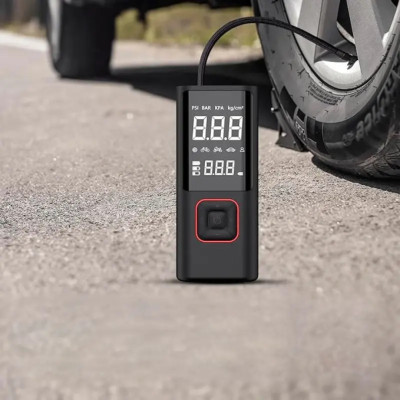 Автомобільний компресор бездротовий насос для коліс Car Air Pump ATJ-6988 Повітряний насос з ліхтариком