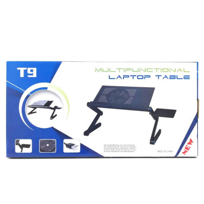 Столик трансформер для ноутбука складаний металевий LAPTOP TABLE Т9 охолоджуючий набір з GPS трекером