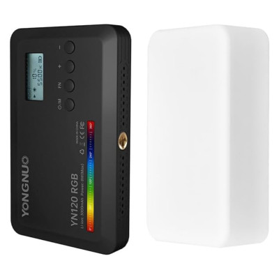 Бездротове камерне відеосвітло YONGNUO YN120RGB акумуляторна міні лампа LED портативна для фото і відео