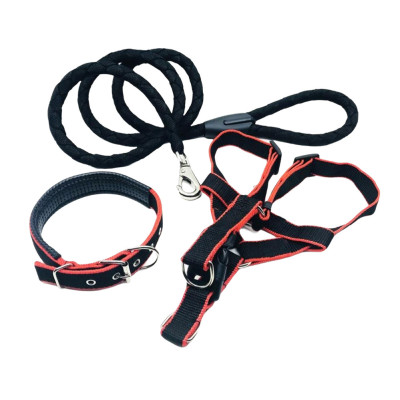 Поводок зі шлейкою для собак міцний до 20 кг Розмір М 150 см Середній Шлейка із повідком і ошийником 3в1