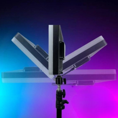 Прямокутна світлодіодна лампа 23х16см RGB F99 для студійного освітлення фото та відео з пультом та штативом 2м