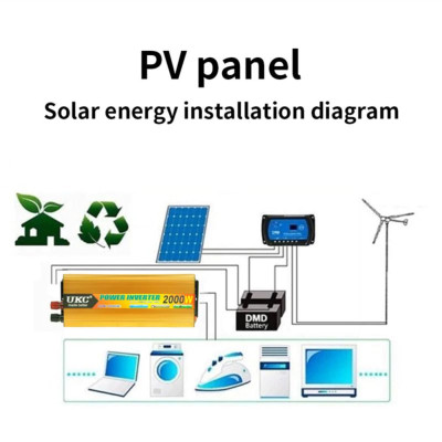Інвертор перетворювач напруги від акумулятора Power Inverter 2000 W автомобільний 12V-220V
