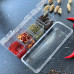 Баночки для специй 4 шт с подставкой Crystal seasoning box Набор прозрачных контейнеров для приправ