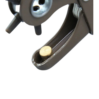 Револьверний посилений дирокол для шкіри тканини гуми DK 005 Металевий ручний пробійник 2,5-5 мм