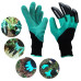 Гумові рукавички з кігтями для саду та городу Garden Genie Gloves Рукавички граблі садові