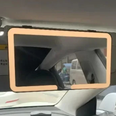 Автомобільне дзеркало для макіяжу LED Vanity На козирок автомобіля прямокутне Підсвітка з акумулятором