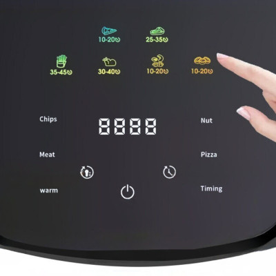 Безмасляна аерофритюрниця 3в1 гриль сушка для фруктів овочів 3500W мультипіч 15л Zepline ZP-111 Чорна
