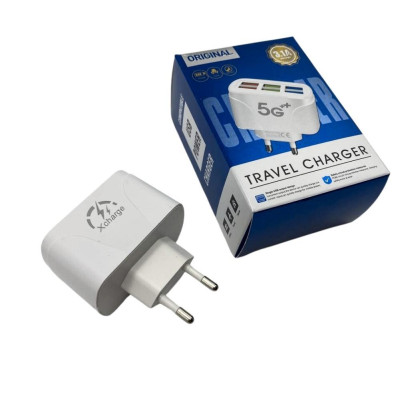 Мережевий адаптер живлення TRAVEL CHARGER швидка зарядка з підсвічуванням 3.1А на 6 usb