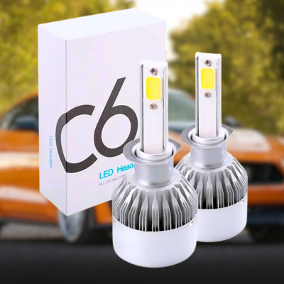 Світлодіодні автомобільні LED лампи для фар C6 H7 Комплект автоламп 2 шт