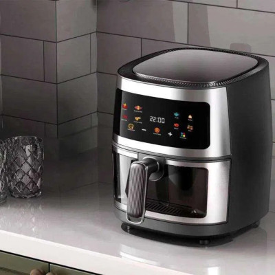 Фритюрниця без масла Zepline 3500W сенсорна аерофрітюрниця мультипіч безмасляна з таймером 7л для дому