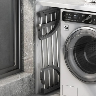 Розсувна сушарка для білизни на балкон вікно Folding Clothes Hanger Портативна подвійна сушка для одягу на батарею