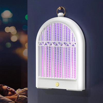Акумуляторна лампа пастка для комах Electric Shock Mosquito Lamp Антимоскітна лампа приманка для комарів