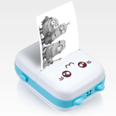 Портативний дитячий міні принтер Mini printer з термодруком для телефону Термопринтер для етикеток наклейок