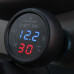 Автомобильные часы в прикуриватель VST 706-5 Авто термометр вольтметр 3в1 с синей подсветкой USB