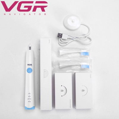 Електрична зубна щітка VGR V 801 ультразвукова USB електрощітка на акумуляторі пульсуюча