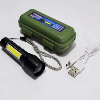 Ліхтар ручний BL 511 компактний акумуляторний світлодіодний USB ліхтарик у кейсі з фокусуванням променя