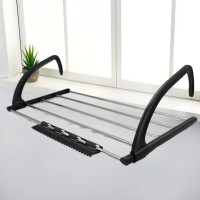 Складна сушарка для білизни на балкон вікно Folding Clothes Shelf З'ємна сушка для одягу на батарею