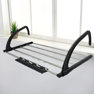 Складна сушарка для білизни на балкон вікно Folding Clothes Shelf З'ємна сушка для одягу на батарею