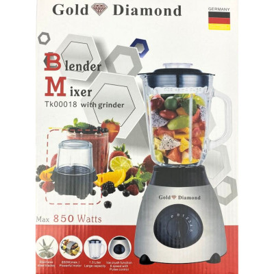 Блендер Gold Diamond TK00018 850W Універсальний подрібнювач міксер Червоний