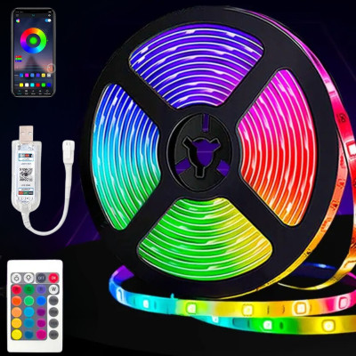 Світлодіодна RGB стрічка з динамічними режимами Світлодіодне освітлення USB на самоклейці з пультом