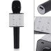 Мікрофон караоке дитячий бездротовий Q7 Чорний Black USB Bluetooth з чохлом Іграшка мікрофон з динаміком