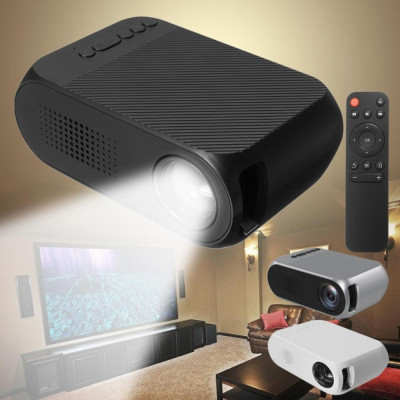 Портативний міні проектор для будинку Projector LED YG320 чорний з динаміком домашній лід проектор