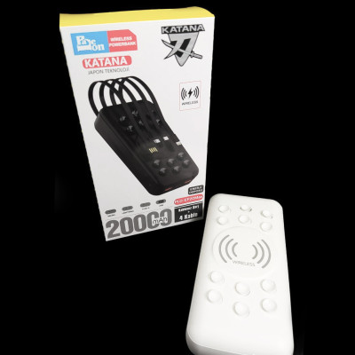 Повербанк 20000 mAh з бездротовою зарядкою PLO EF20Max Powerbank з Type C micro USB Lightning на 20000