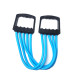 Еспандер плечовий трубчастий 5 гумових джгутів тренажер для м'язів грудей плечей і біцепса Chest Expander