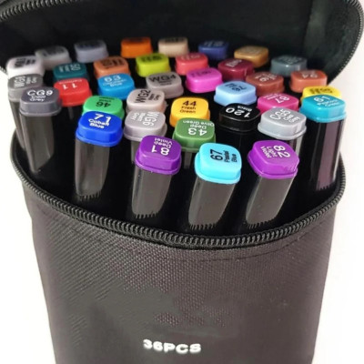 Скетч маркери SKETCHMARKER 36 кольорів Набір для малювання та дизайну двосторонніх маркерів на спиртовій