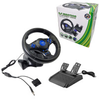 Кермо з педалями 3в1 Vibration Steering wheel педалями газу та гальма мультимедійний універсальний джойстик-кермо
