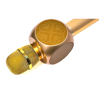 Караоке мікрофон дитячий портативний бездротової Bluetooth USB Золотий Gold Іграшка мікрофони для дітей YS-63