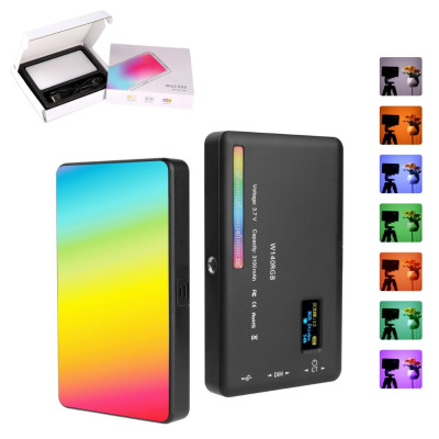 Бездротове накамерне відеосвітло W140RGB акумуляторна міні лампа LED портативна для фото і відео