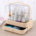 Органайзер для косметики Пилезахисний Водонепроникний Cosmetic Storage Box LD 388 Настільний бокс Рожевий