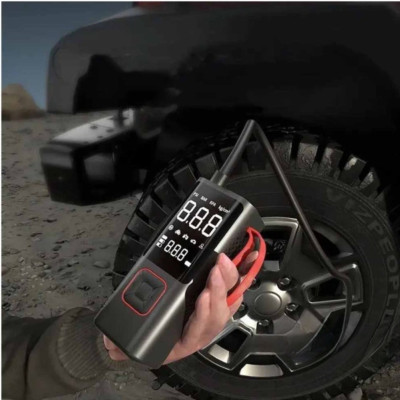 Автомобільний компресор бездротовий насос для коліс Car Air Pump ATJ-6988 Повітряний насос з ліхтариком