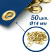 Набір люверсів 50 шт Кільця люверси для тенту шкіри банерів Люверс 14 мм Золотисті Для тентів і пологів