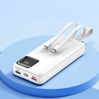 Повербанк 30000 mAh з дисплеєм та ліхтариком Зовнішній акумулятор Remax RPP-550 зарядний 22.5W USB Type-C Lightning для телефону
