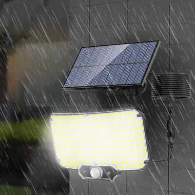 Вуличний прожектор із сонячною панеллю Solar Powered Sensor Light ліхтар із датчиком руху та пультом ДУ