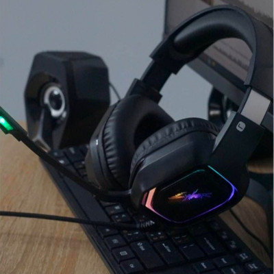Ігрові навушники для ПК CYBERPUNK CP-007 Ігрові навушники накладні з мікрофоном Ігрова гарнітура