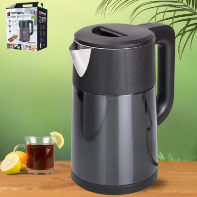 Електрочайник 2,5 л металевий Hoffmans Electronics HM-2543 Електричний чайник для дому 1800W Синій