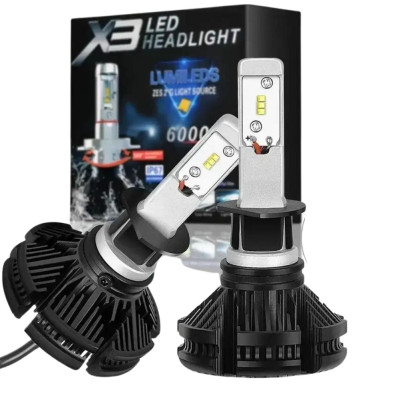 Автомобільні лампи для фар X3 H1 Світлодіодні LED автолампи 2 шт в комплекті